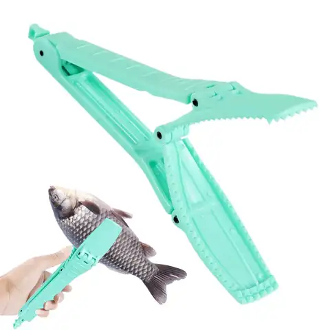 Outdoor Fish Holder Fishing Gripper Fish Gripper Fish Grabber Serrated Teeth Foldable Pliers Fish Control Clamp Tong Tackle