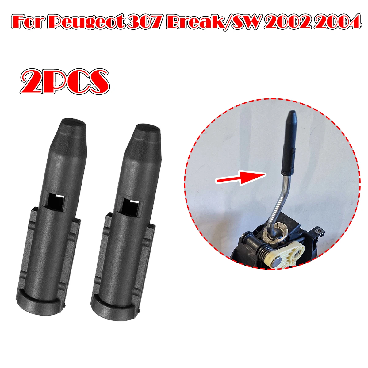 

5 Speed Gear Shift Knob Stick Rod Lever Pen Adapter Inner Sleeve For Peugeot 307 Break SW 2002 2004 Partner Shifter Gaiter Boot