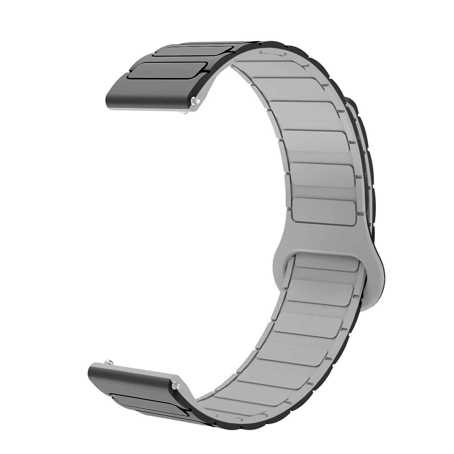 

18mm 20mm 22mm Universal Magnetic Silicone Watch Strap Armor Style Quick Release Waterproof Sport Smart Watch Band Unisex