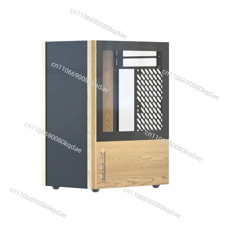 White Mesh ITX Tower Chassis Portable Aluminum Alloy CNC Housing SFX Plug‑In Structure For Air‑Cooled Desktop Assembly