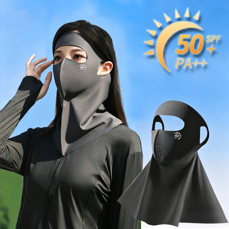 

Ice Silk UV Protection Face Mask UPF50+ Cooling Neck Gaiter Summer Breathable Sun Scarf for Cycling Driving Outdoor Sports