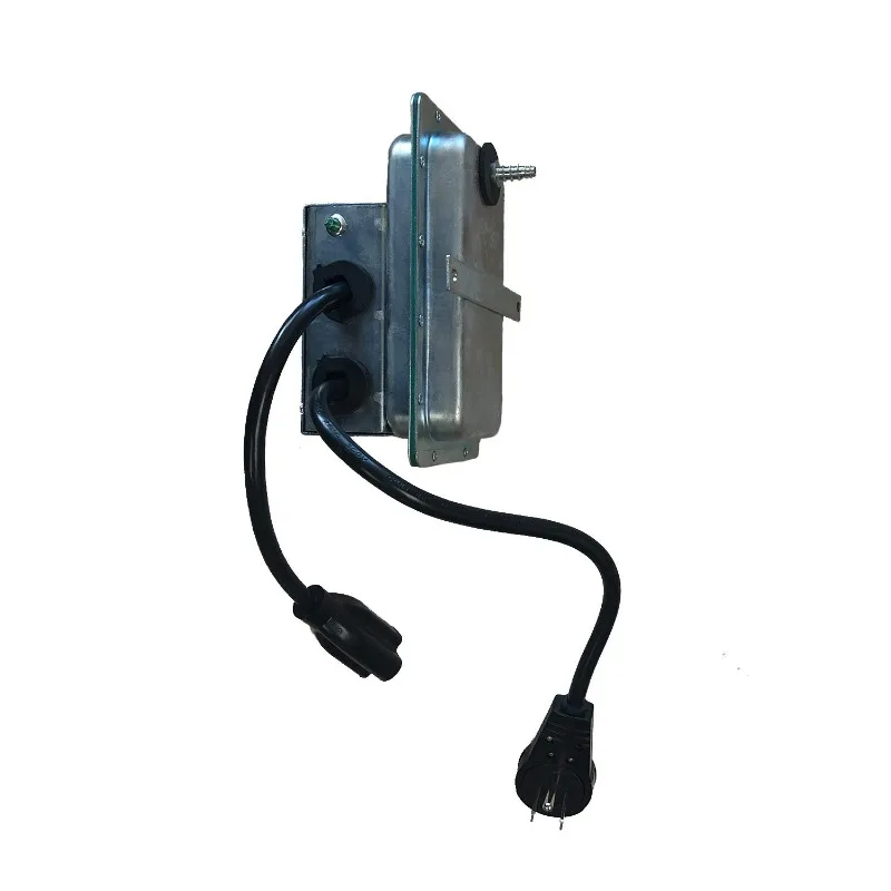 

Plug-in gas pressure activated switch for duct fans in central heating and air conditioning systems