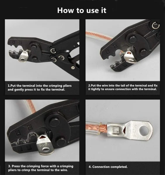 70/240PCS Ring Terminal Cable Shoes Lugs 35mm2 Tinned Copper Lug Wire Eye Connectors Bare 60 Terminals Lugs Wire Copper Kit