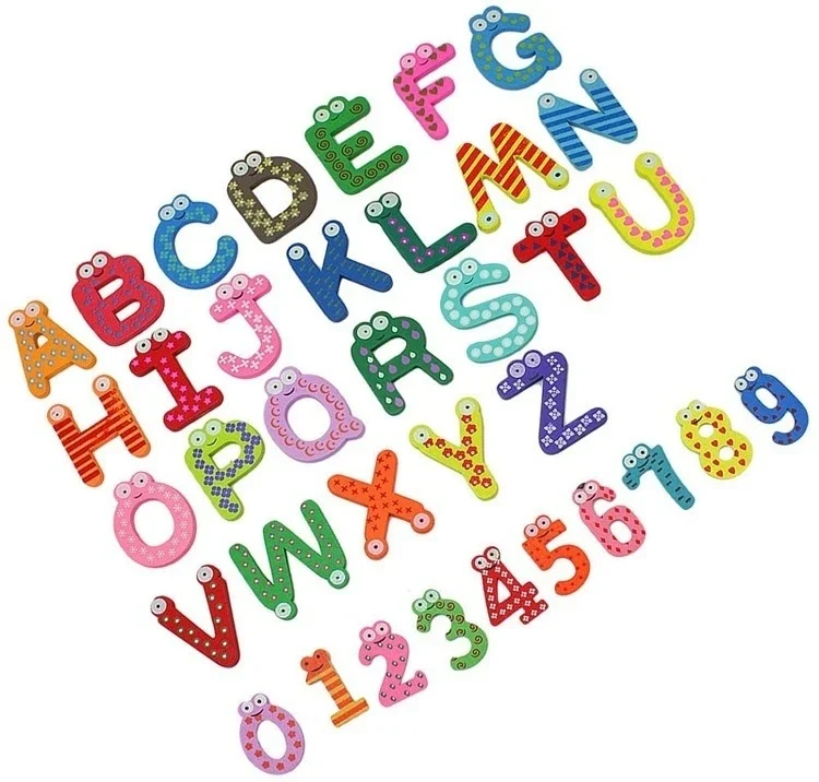 10pcs A-Z Letters Alphabets Magnetic Sticker 0-9 Numbers Home Decor Refrigerator Classroom Kids Cute Fridge Magnets