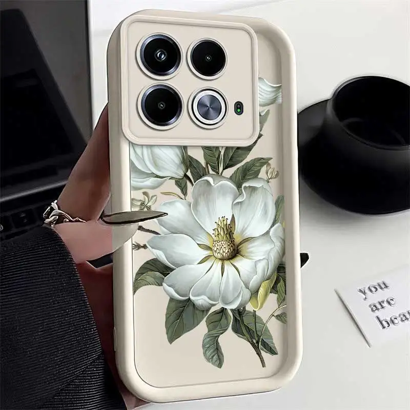 Note40 Blooming White Flowers Sky Eye Phone Case For Infinix Note 40Pro 30 30Pro 30VIP 12 12Pro Smart 8 7 6 Zero 30  Cover