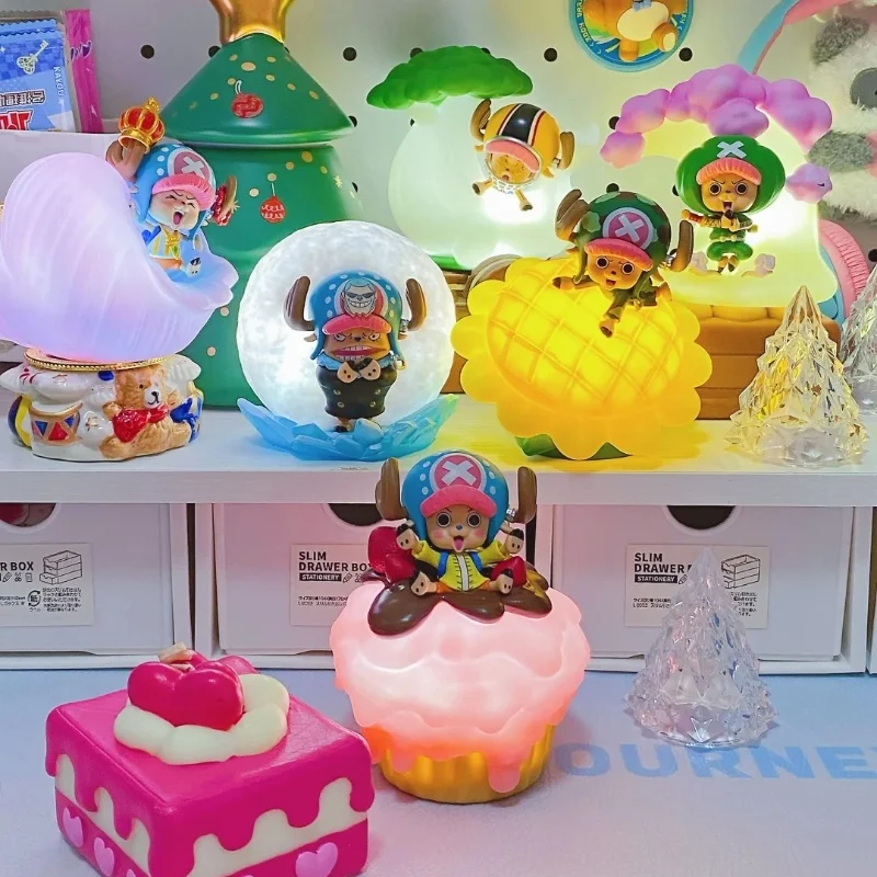 One Piece Merchandise Tony Tony Chopper Luce notturna Regalo Scatola cieca Anime Figura carina Decorazione