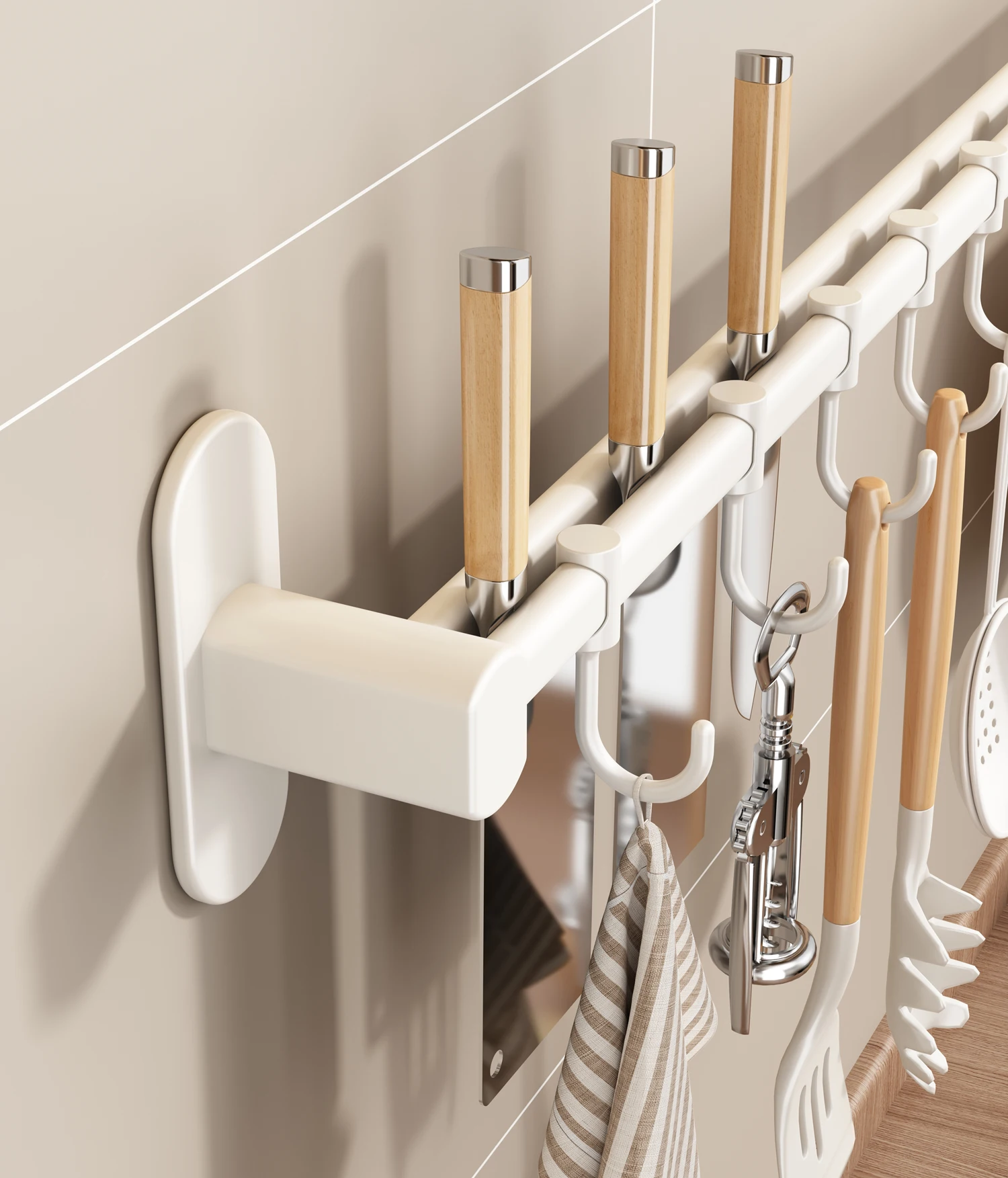 Kitchen Organizer Hooks Wall Hangers Rack for Kitchen Utensils Knife Holder Cutting board Spoon Lid Storage Accessories No Drill