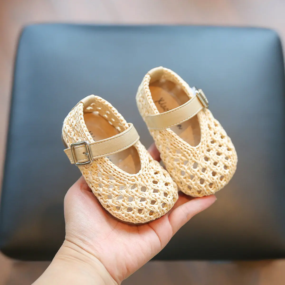 2026 New Summer Baby Shoes For Girls Cut-out Breathable Toddler Kids Sandals Soft Sole Non-slip Fashion Little Girls Sneakers