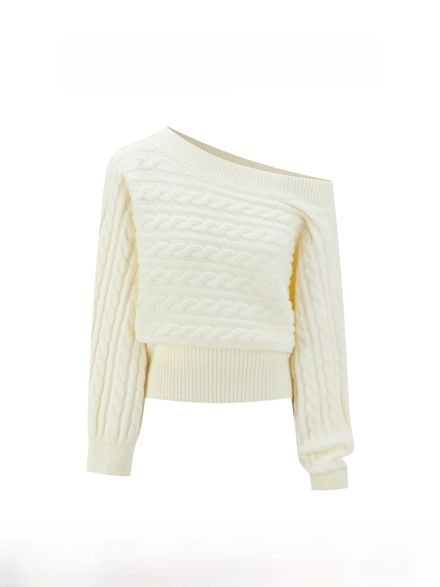 

Мягкий вязаный женский свитер с асимметричным дизайном, приталенный, для зимы, повседневный, удобный...