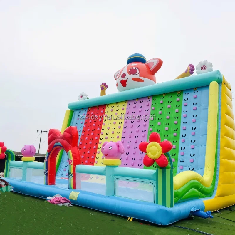 House Sales Center Attract Kids Play Equipment Very Interesting Space Theme Inflatable Rock Climbing Source Factory Can Add logo