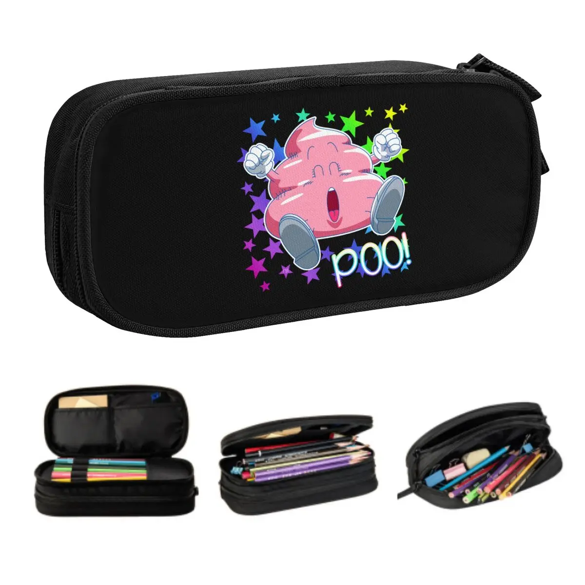 Estuche de lápices personalizado con diseño de caca de Arale para niños y niñas, caja de lápices de Anime de Manga japonesa Dr. Slump de gran capacidad, suministros escolares