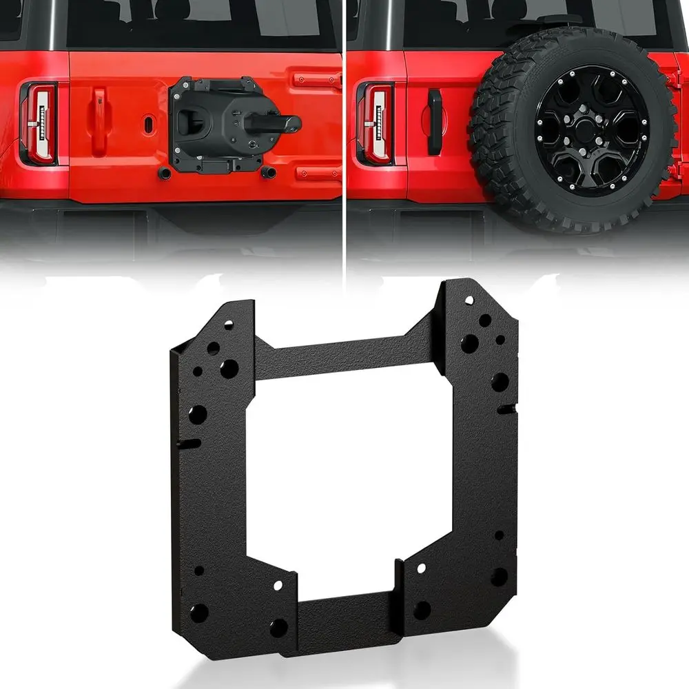 

Adjustable Spare Tire Carrier up to 40 inches Compatible with 2021-2025 Ford Bronco Heavy Duty Spare Wheel Lift Holder Base Rack