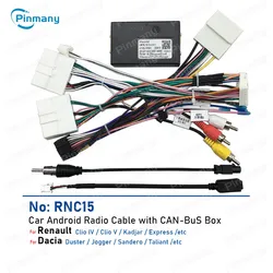 Car Radio Power Wire Harness Connector CAN Bus Adapter RNC15 for Renault Clio 4 5 Kadjar Express Duster Jogger Taliant Sandero