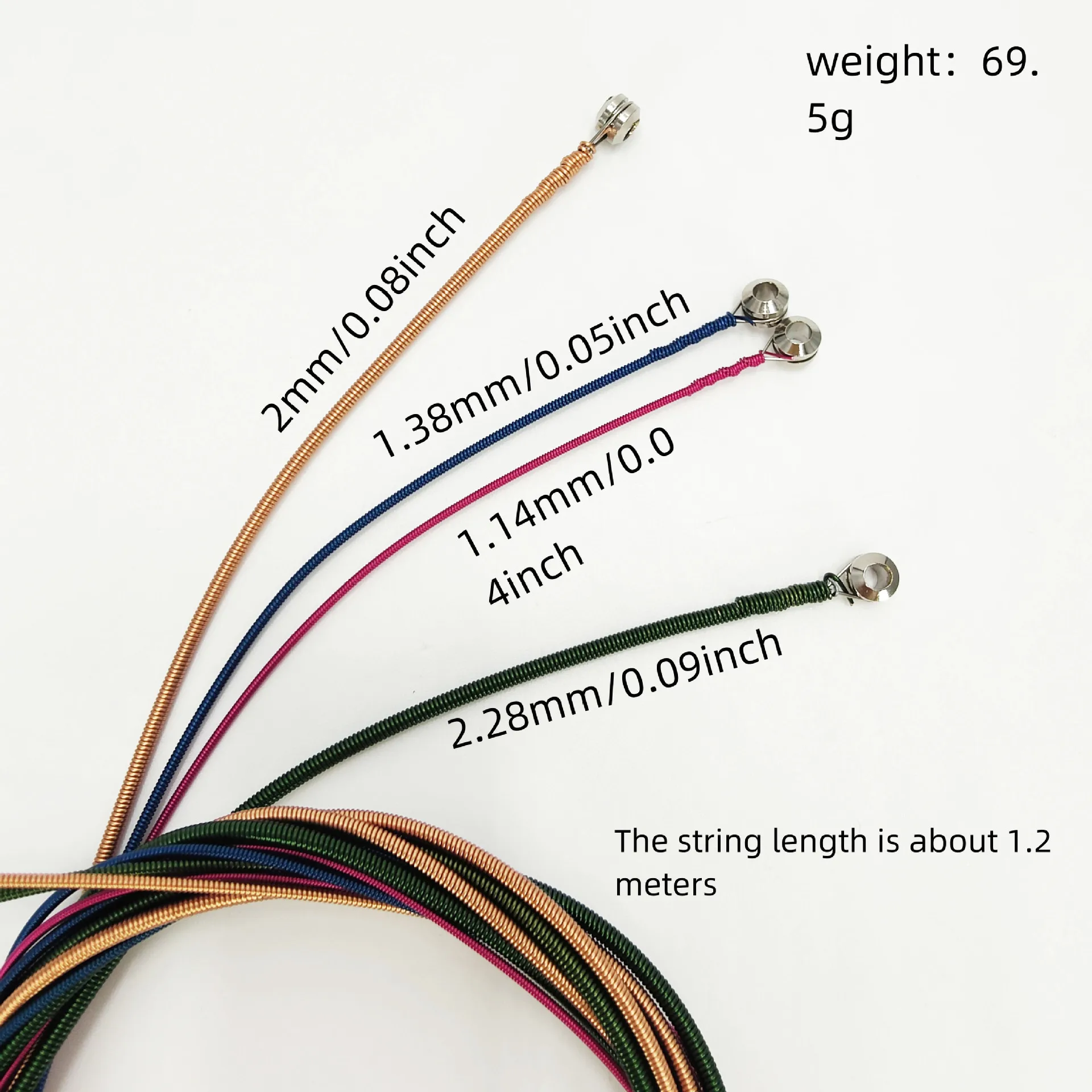 Colored 4-String Bass Strings Multi-Color Electric Bass Guitar Strings Guitar Parts & Accessories