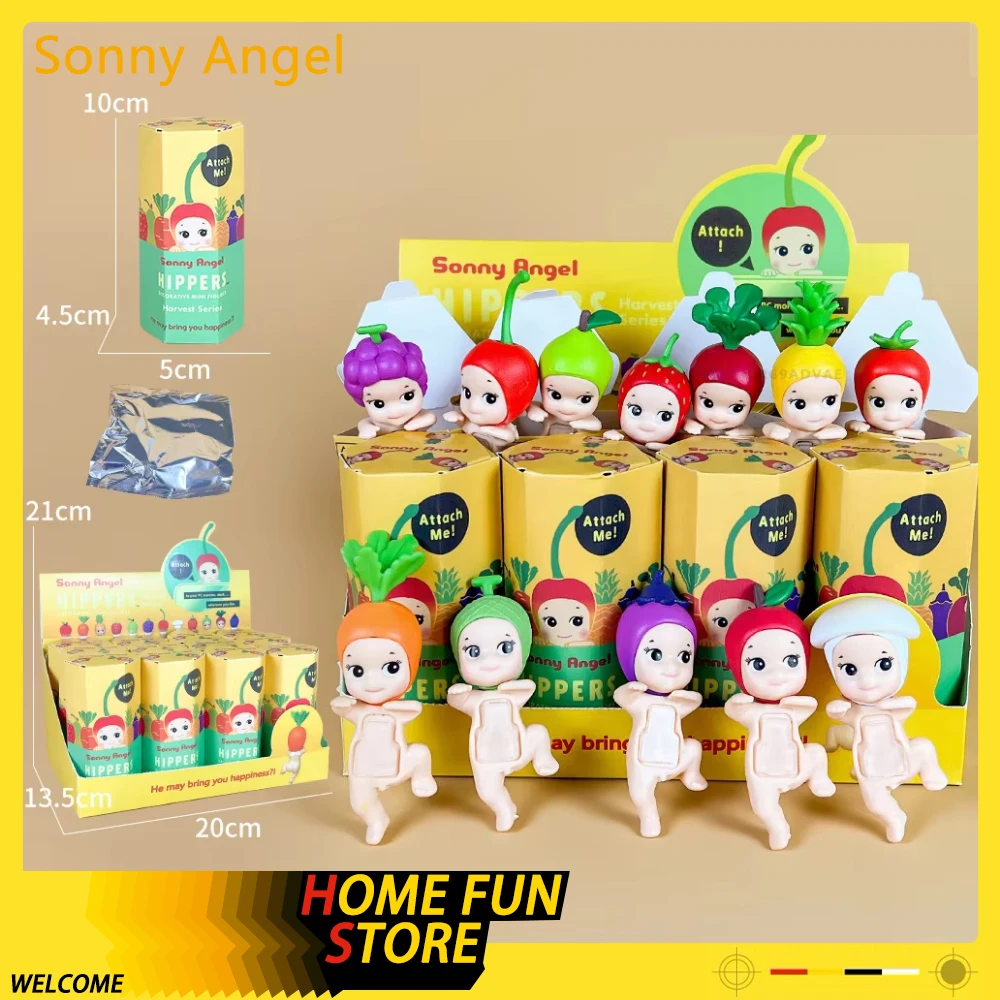 High Quality Cute Sonny Angel Lying Down Fruit Series Mini Figures Party Angel Mysterious Figurine Model Dolls Christmas Gift