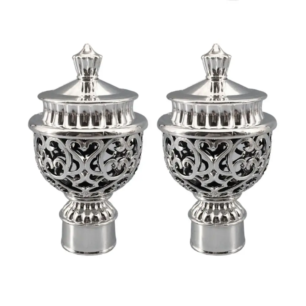 

Retro Decorative Durable Plastic Curtain Rod Cap Curtain Rod Head Curtain Accessories Drapery Rail Ends