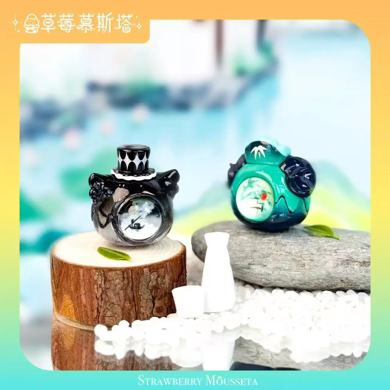 Оригинальные клубничные муссеты Downy, течетный свет и рисунок, серия теней, милая глухая коробка с фасолью, коллекционные фигурки, модный подарок