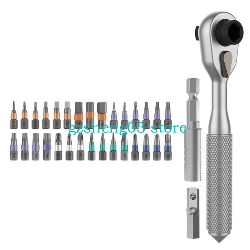 U75C 42 in 1 Schraubendreher -Set -Ratschen -Drehmomentschlüssel Magnetfahrten Set Ratchet