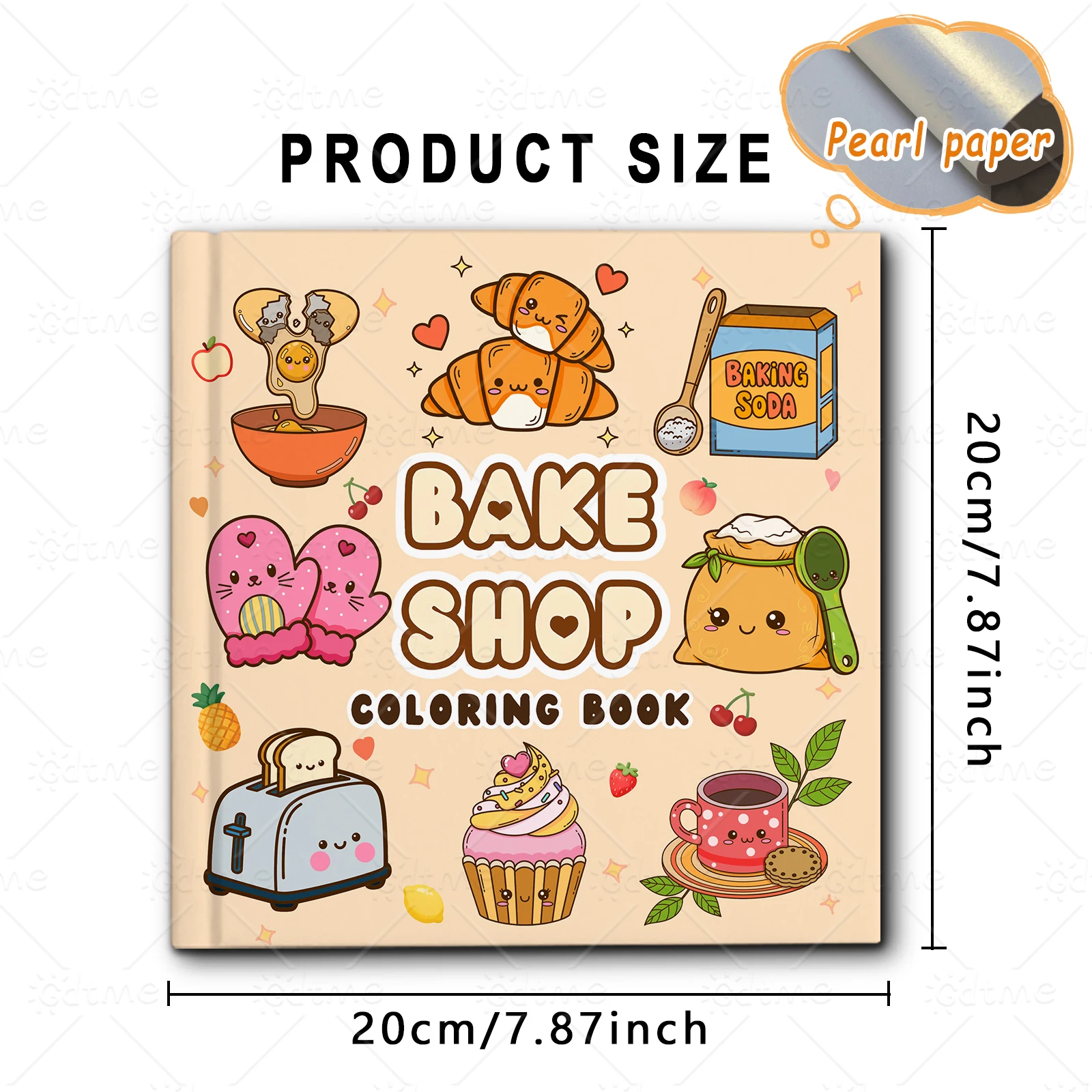 BAKE SHOP Malbuch mit kräftigen, einfachen Mustern für Erwachsene, niedliches Zeichenbuch, perfektes Geschenk für Party und Geburtstag – Detail 2