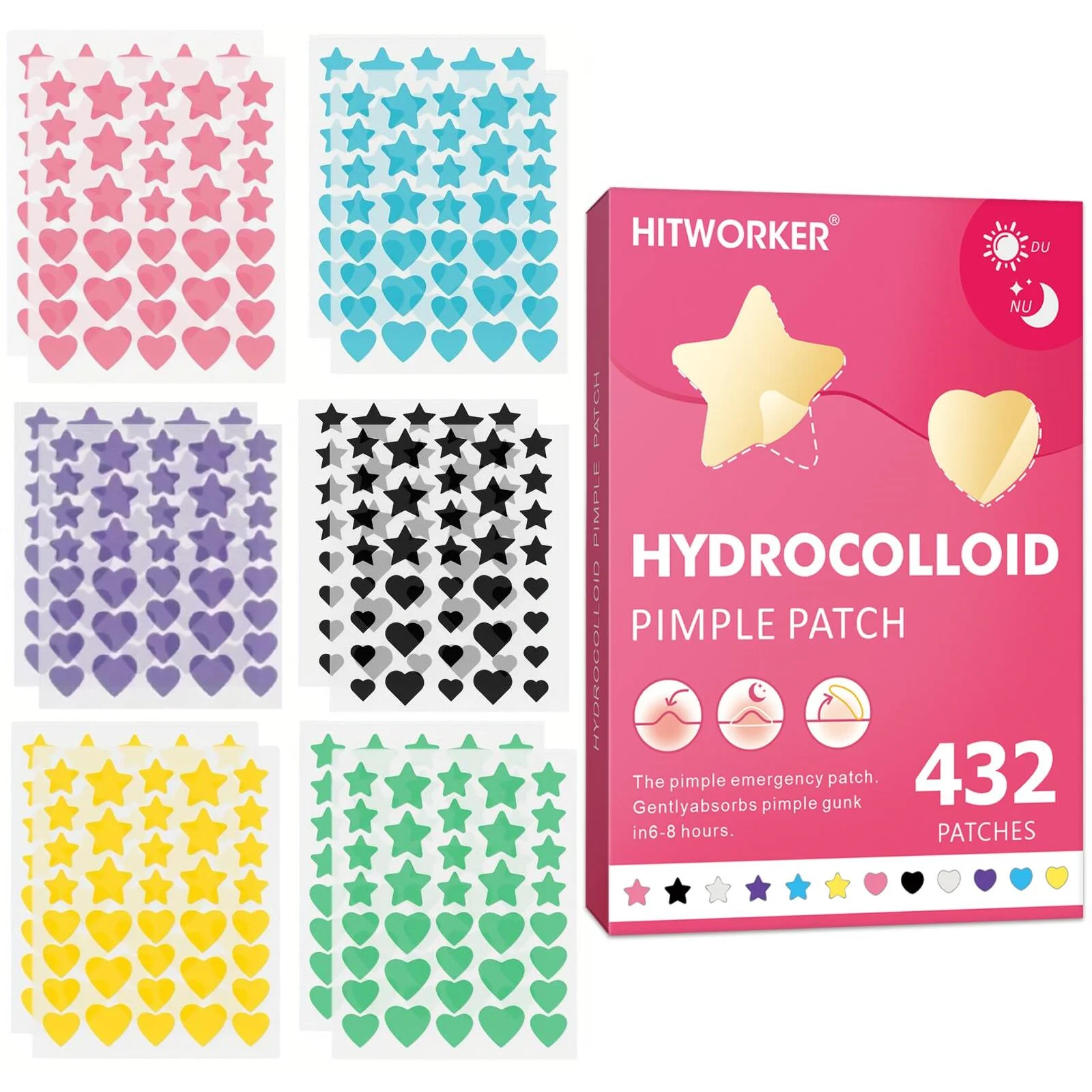 

432 Count Acne Patch Acne Patch Cover Acne and Defects, Facial and Skin Spot Stickers, Halloween - Christmas Gift