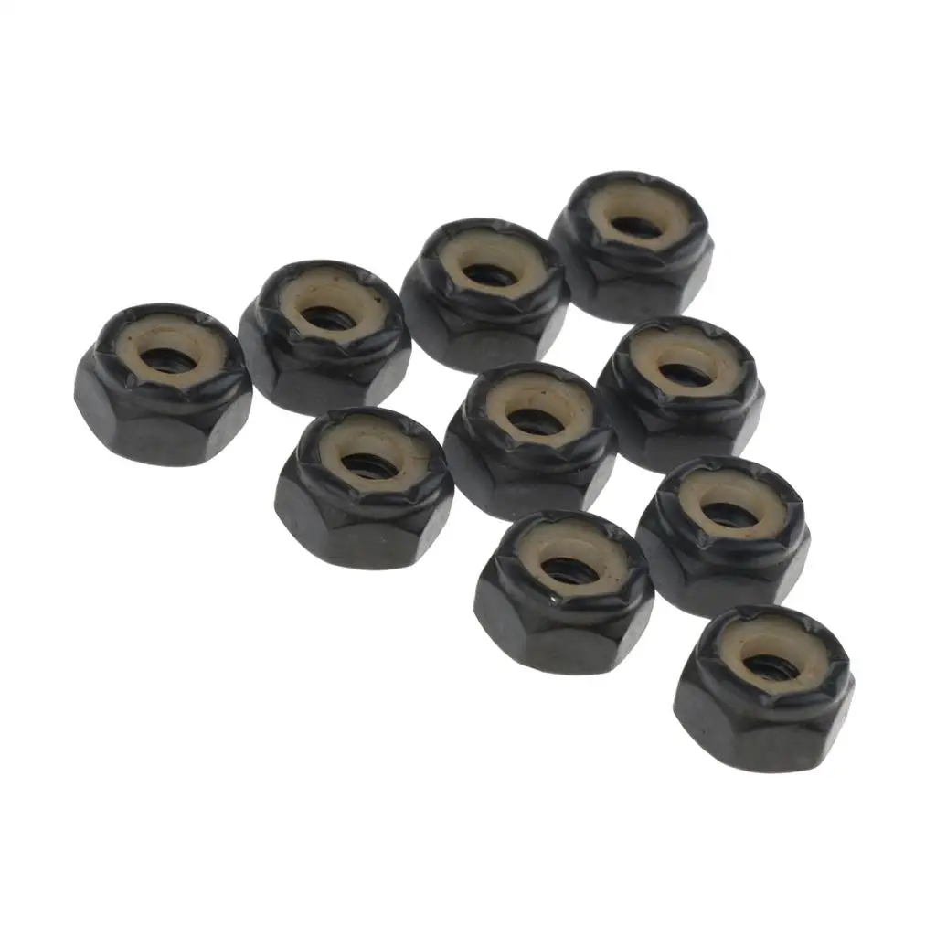 4-6pack 10Pcs 5/8/10mm Nuts for Skateboard Longboard Trucks M5