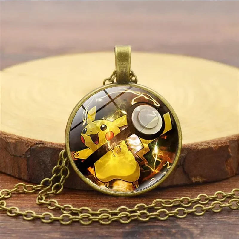 

Pokemon Pikachu Alloyed Necklace Cartoon Anime Figures Jigglypuff Psyduck Q Figural Necklace Cute Decoration Kids Birthday Gifts