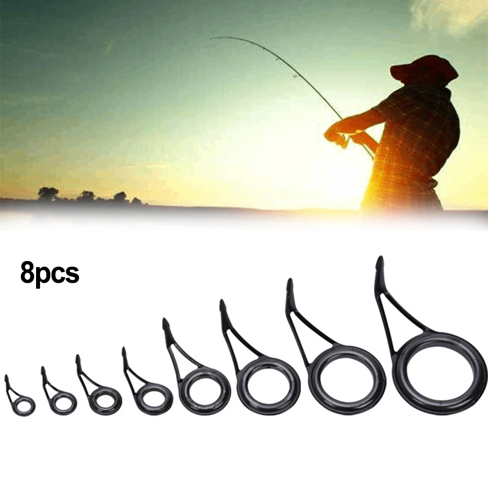 

8Pcs Mixed Size Fishing Top Rings Rod Pole Repair Kit Line Guides Eyes Sets Od Pole Repair Kit Line Guides Eyes Setsod Pole Rep