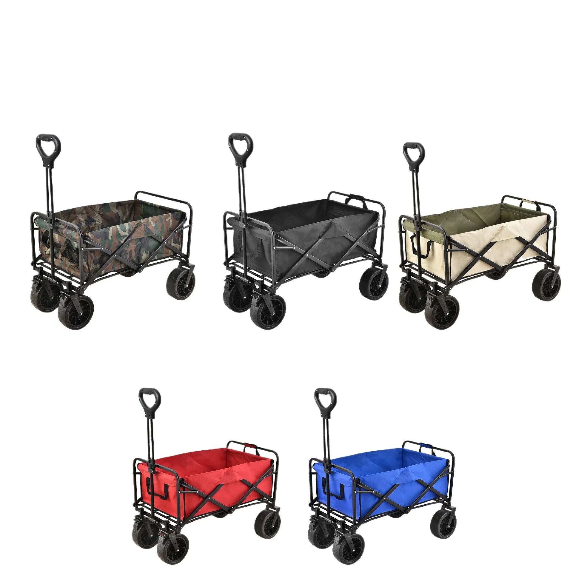 

Portable Folding Camping Cart for Outdoor Travel Picnic Hiking Beach BBQ Tailgating Portable Hand Truck Pull Wagon for RV