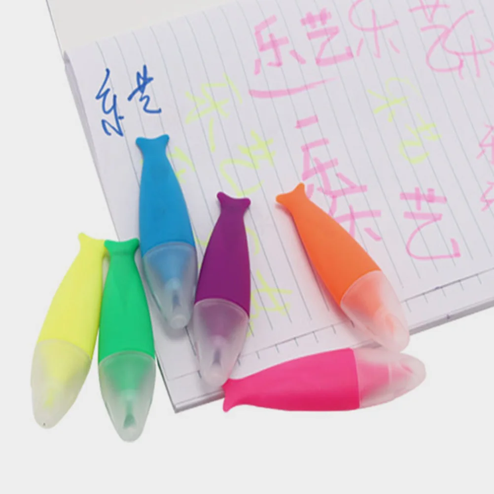 

12Pcs Colored Highlighter Marker Pens Fluorescent Note Taking Marking Pens Cartoon Design for Journals