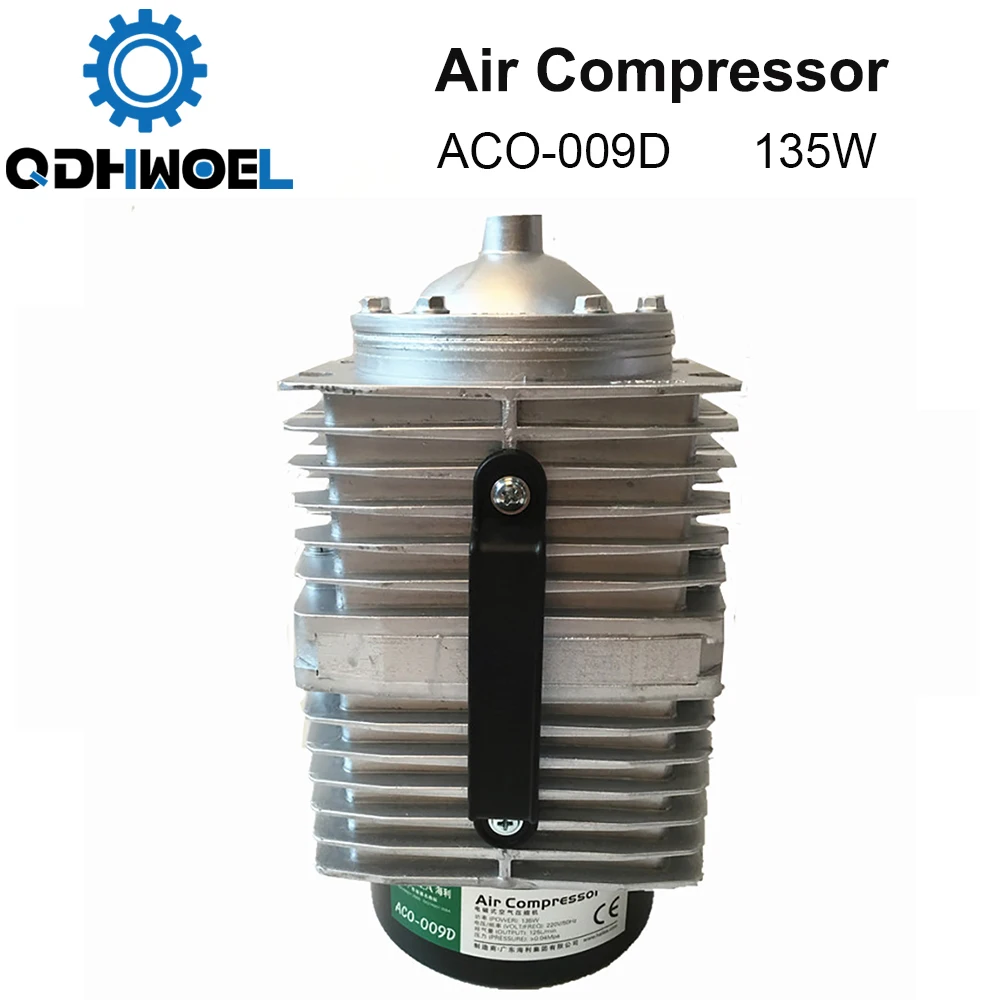 QDHWOEL Pompa d'aria magnetica elettrica con compressore d'aria da 135 W per macchina da taglio per incisione laser CO2 ACO-009D