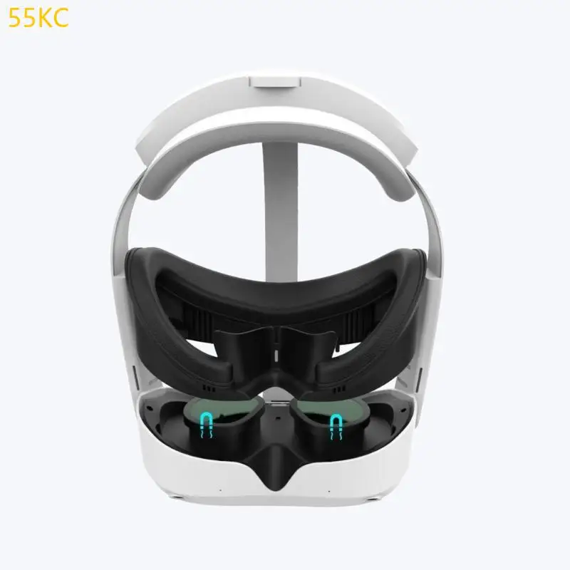 55KC Face Bracket Sponge Face Pad Replacement for Pico 4 Headset Washable Sweat-Proof Leather Face Cover