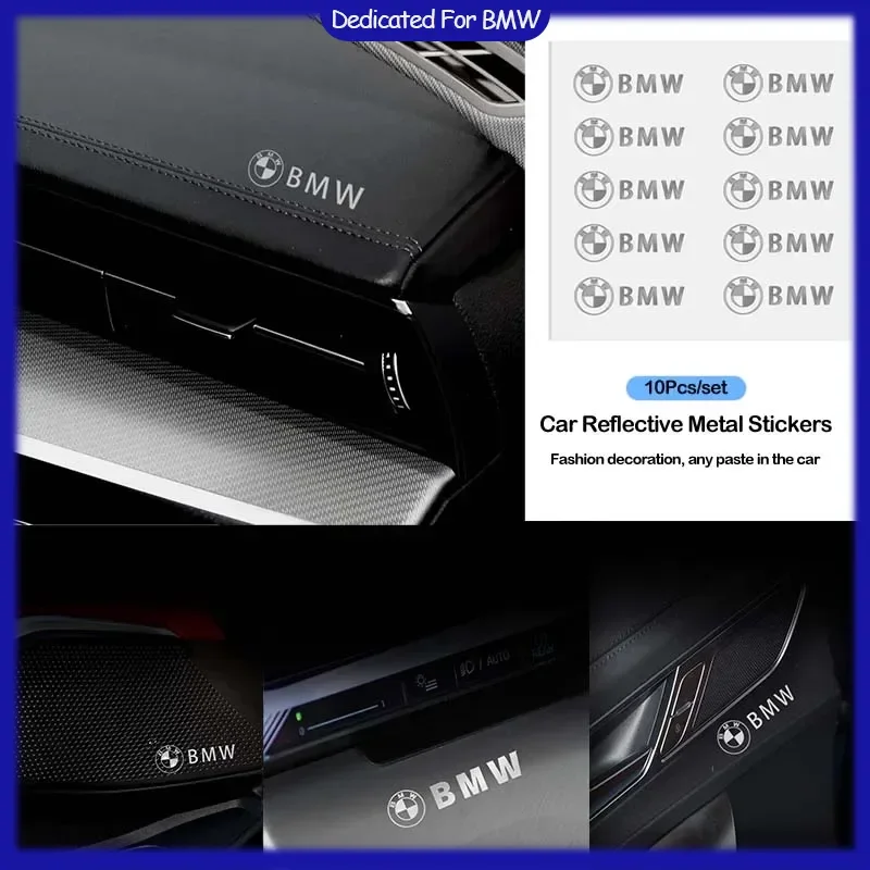 5/10Pcs Metal emblem Auto Decor Decals Car Window Wiper Stickers For BMW M Power Performance F10 F31 E36 E39 E87 E90 X3 X5