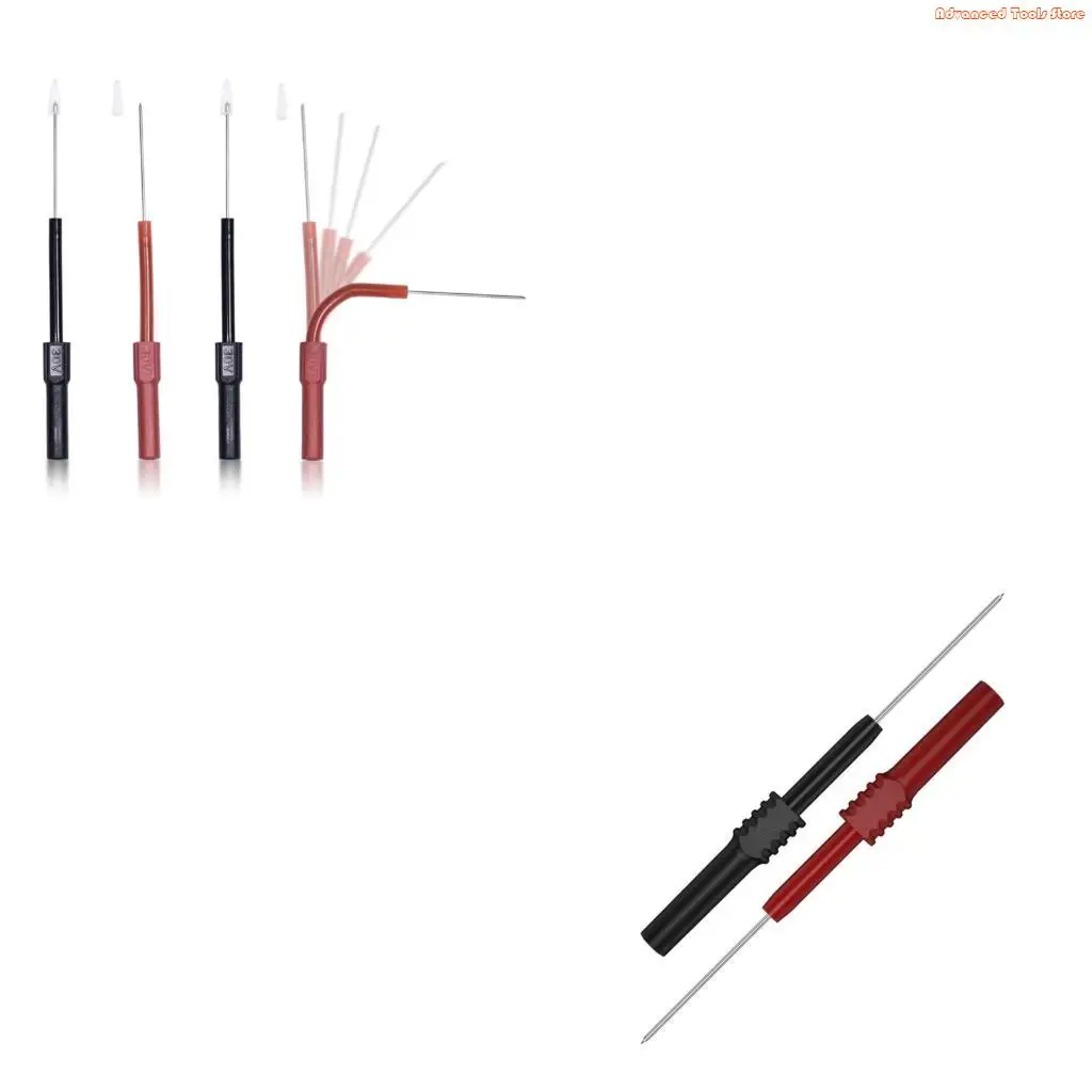 Bendable Flexible Test Probes with 4mm Hole Wire Piercing Needle for Banana Plugs W91B