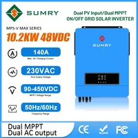 SUMRY on/Off Grid Solar Inverter 10.2kw 48VDC To 220VAC MPPT Solar Power AC Hybrid Inverter Generator Dual Output