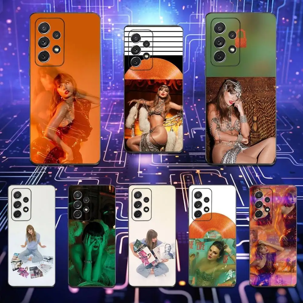 

T-TS12 Singer T-TAYLOR Phone Case For Samsung S25,S24,S23,S22,S21,S20,S10,Ultra,Plus,Lite,FE,Soft Silicone Black Cover