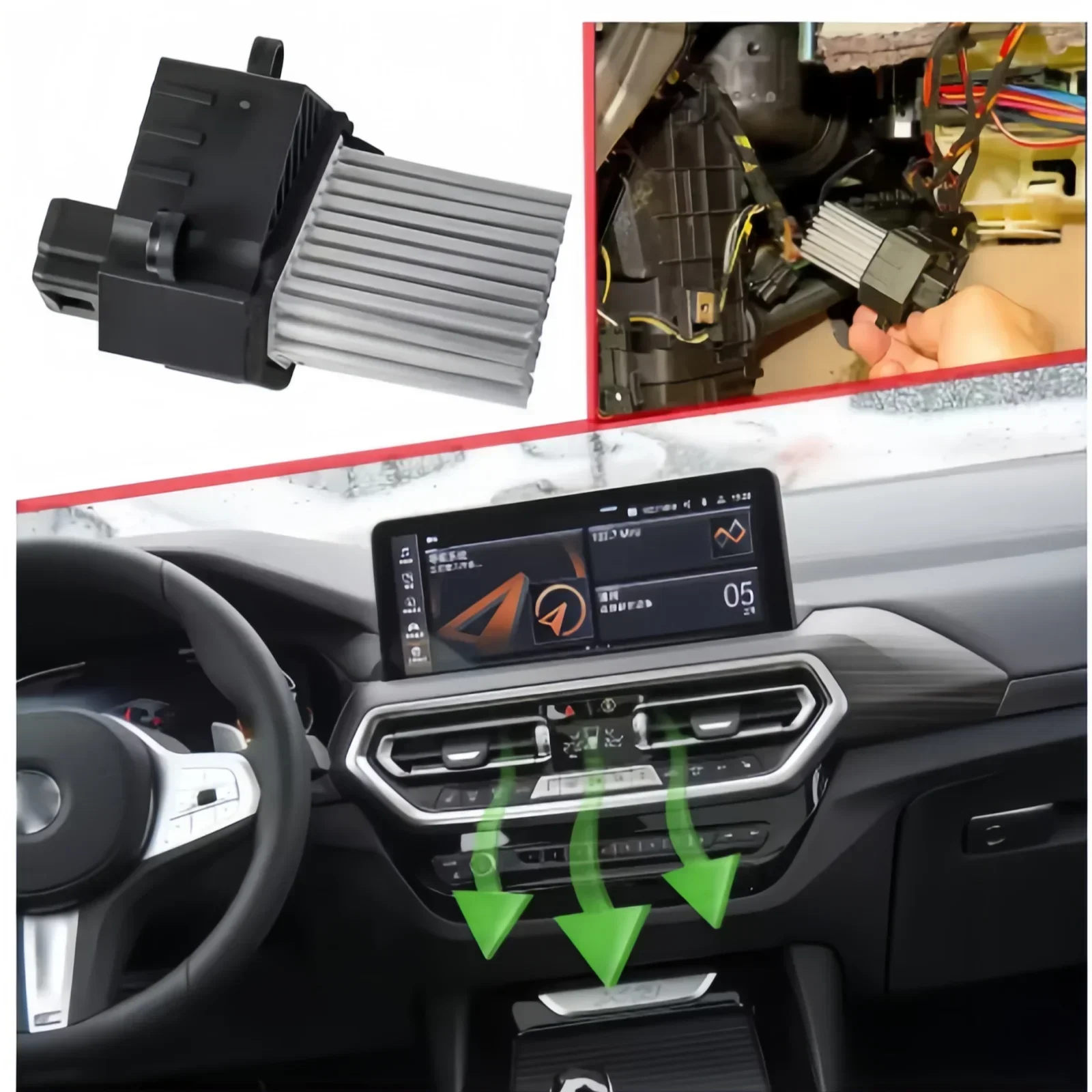 64116923204 64116929540 سخان منفاخ مروحة المحرك المقاوم المرحلة النهائية لسيارات BMW E46 E39 E83 E53 X5 X3 M5 3 5 Series 1993 - 1998 #2