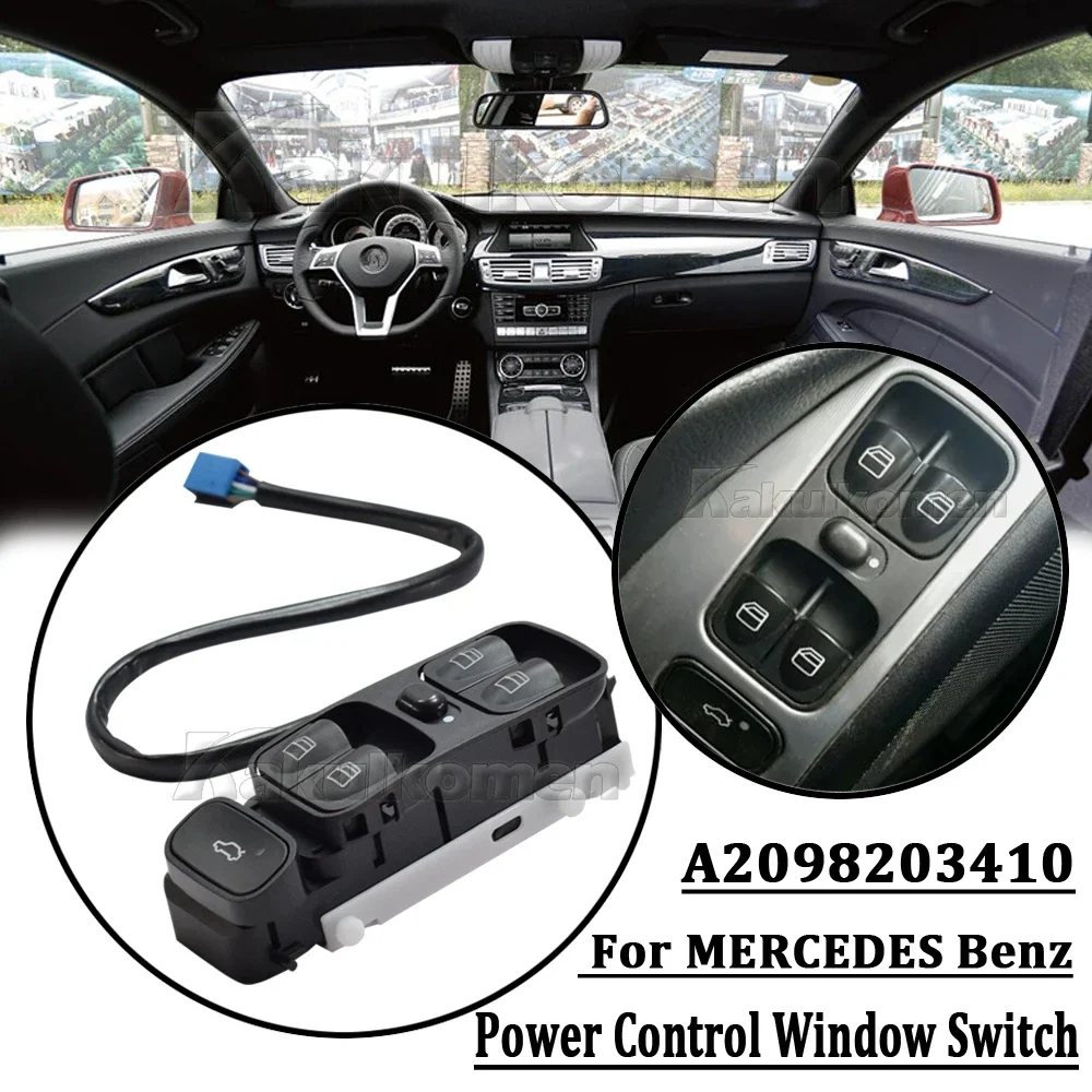 A2098203410 2098 203 410 Power Control Window Switch Button For MERCEDES CLK W208 W209 CLK200 CLK240 CLK280 CLK300 CLK350 CLK500