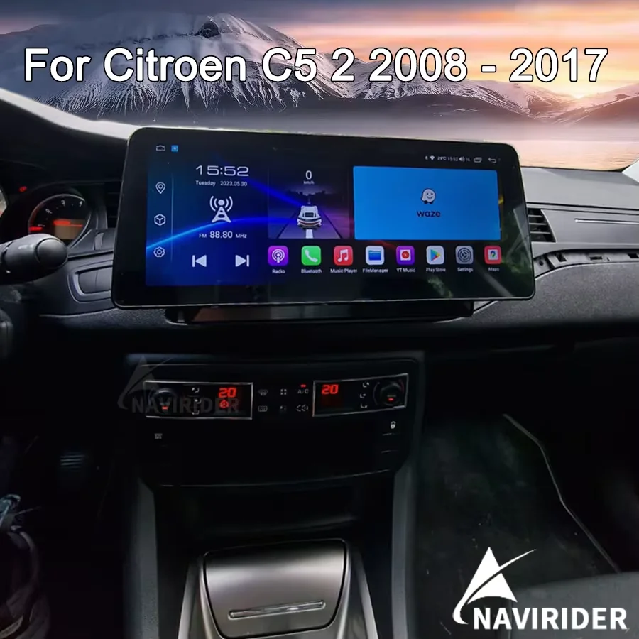 12.3inch Android 14 Qled Screen For Citroen C5 2 2008 - 2017 GPS Car Radio Multimedia Player Navigation Stereo Carplay Head Unit