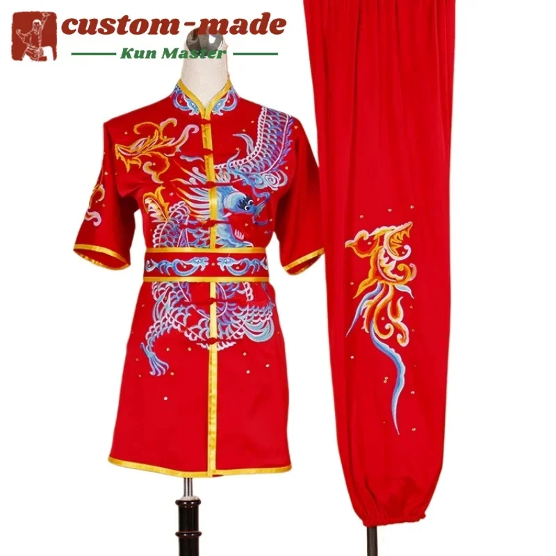 

Custom Martial Arts Uniform Kung Fu Suit with Dragon Embroidery Southern Fist Long Fist Reinforced for KungFu Forms Competition