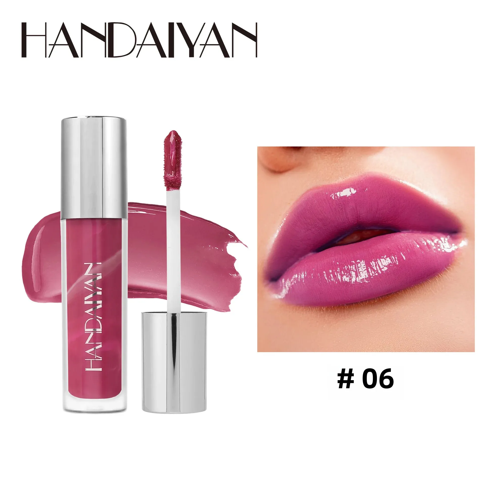 マーブリング ビタミン E リップ グロス: 保湿力が持続するリキッド リップ バーム、ふっくらとした効果のあるメイクアップ用の光沢のあるヌード リップグロス