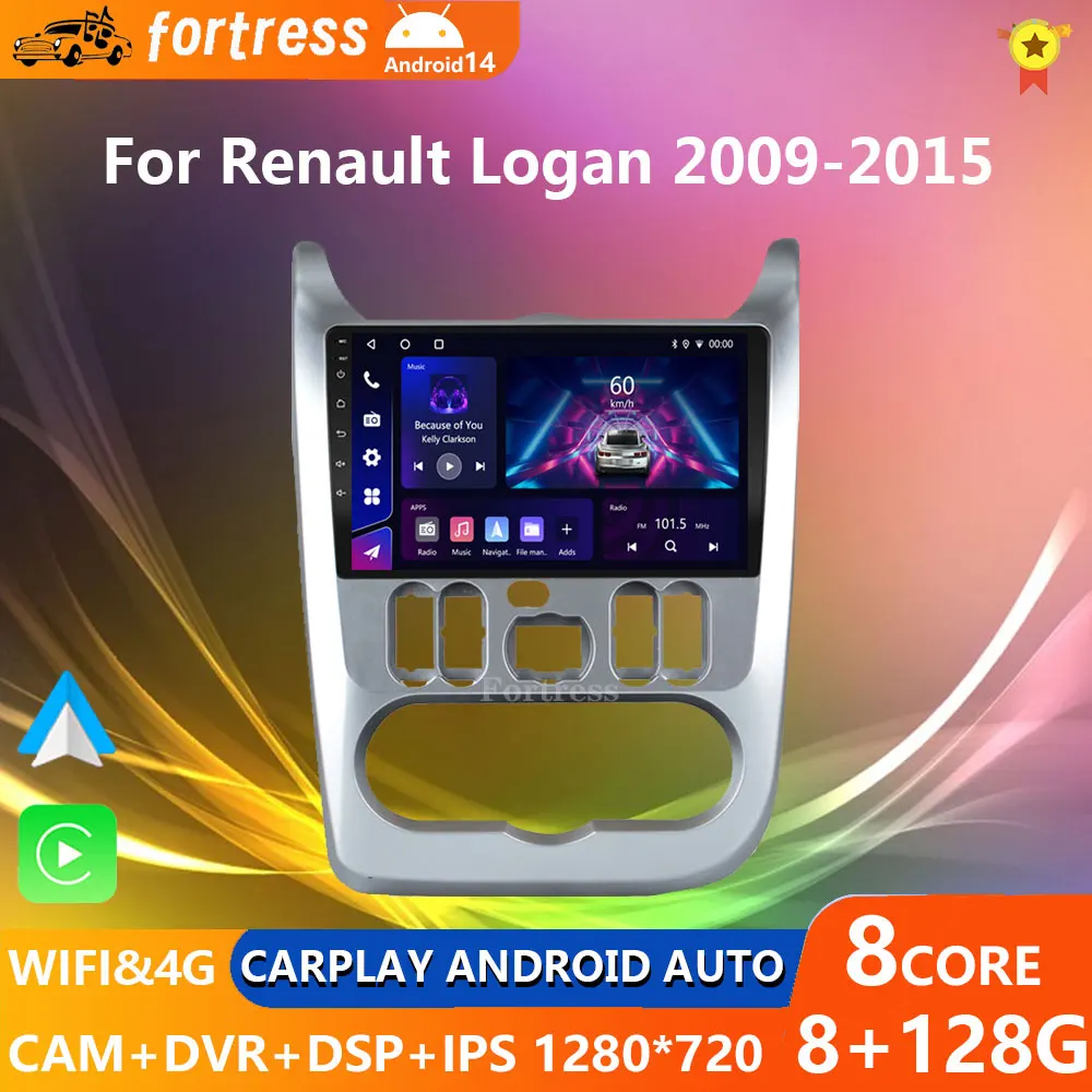 

Android 13 2 din Radio Car Multimedia autoradio For Renault Logan 1 Sandero 2009-2015 Dacia Duster Carplay 4G GPS 2din no dvd