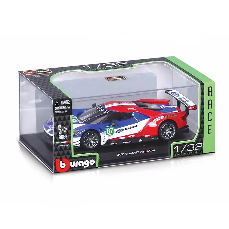 Bburago 1:32 Skala 2017 Ford GT #67 #66 Paduan Kendaraan Mewah Diecast Mobil Model Mainan Koleksi Hadiah