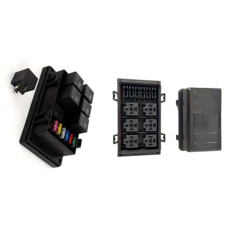 

P-Premium-12V 40A Relay Box 6 Way ATC/ATO Fuse Block With Relay Universal Waterproof Relay Box 24V For Car Truck