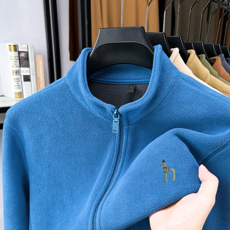 

Hot Selling Luxury Quality Men's Stand Up Collar Zipper Coat New Arrival Comfortable Dog Print Jacket Winter Business Menswear