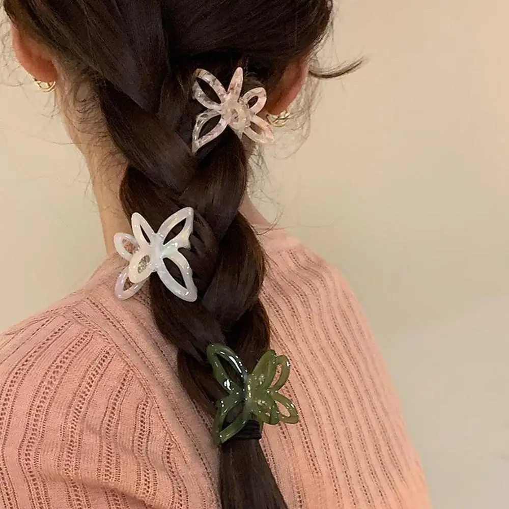 Vintage Süße Hohle Schmetterling-Haarspange Feenhafter Acetat-Haarclip Damen-Haaraccessoires für Frauen und Mädchen