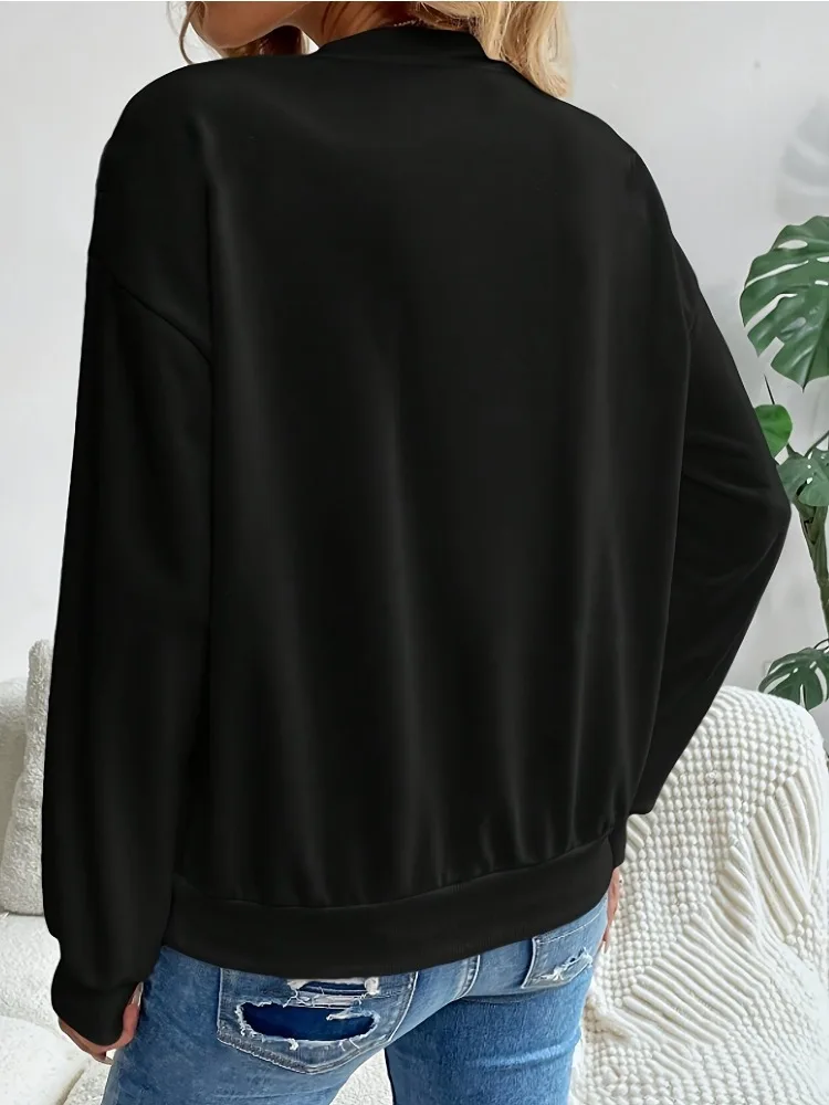 Herbst Elegante Bogen Leopard Print Lange Ärmeln T-shirt Winter Frauen Lose Tops Frühling Pullover Casual Büro O Neck Sweatshirt