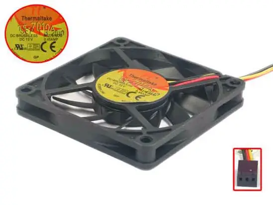 

Everflow R127010DU DC 12V 0.45A 70x70x10mm 3-Wire Server Cooling Fan