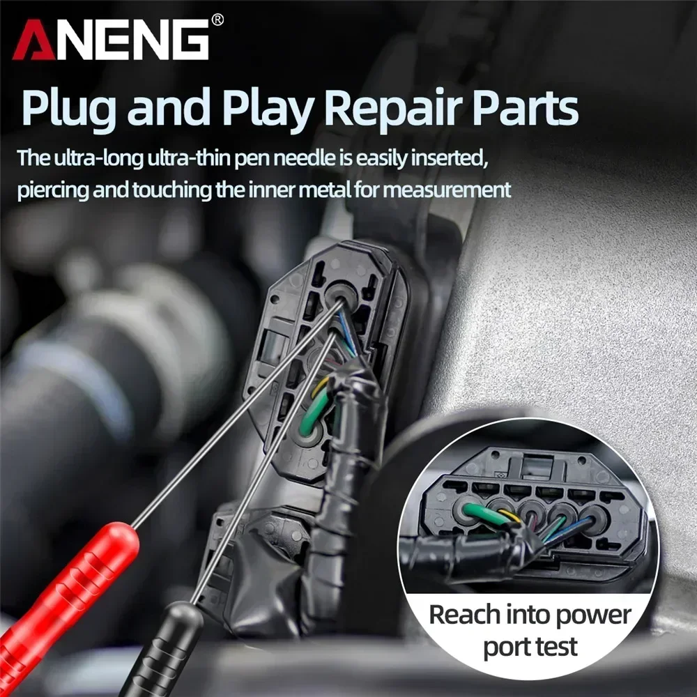 เข็มขยาย PT2003 1 คู่ หัววัดมัลติมิเตอร์อเนกประสงค์ หัวทดสอบ หัวเจาะ หัวเข็มแบบถอดได้ อุปกรณ์เสริม