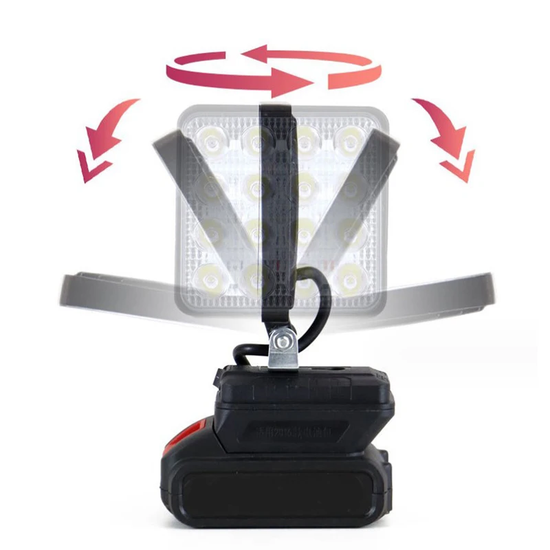 For Mak 18V Li-ion Battery LED Work Light 3/4 Inch Flashlight Portable Emergency Flood Lamp Camping Lamp