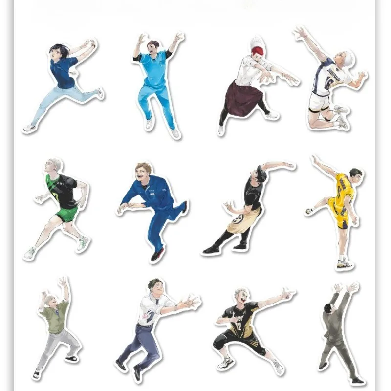 60 Stück Anime Haikyuu Graffiti-Aufkleber Niedliche Volleyball Hinata Shoyo Tobio Kageyama Laptop Gitarren Dekoration Spielzeug – Detail 5